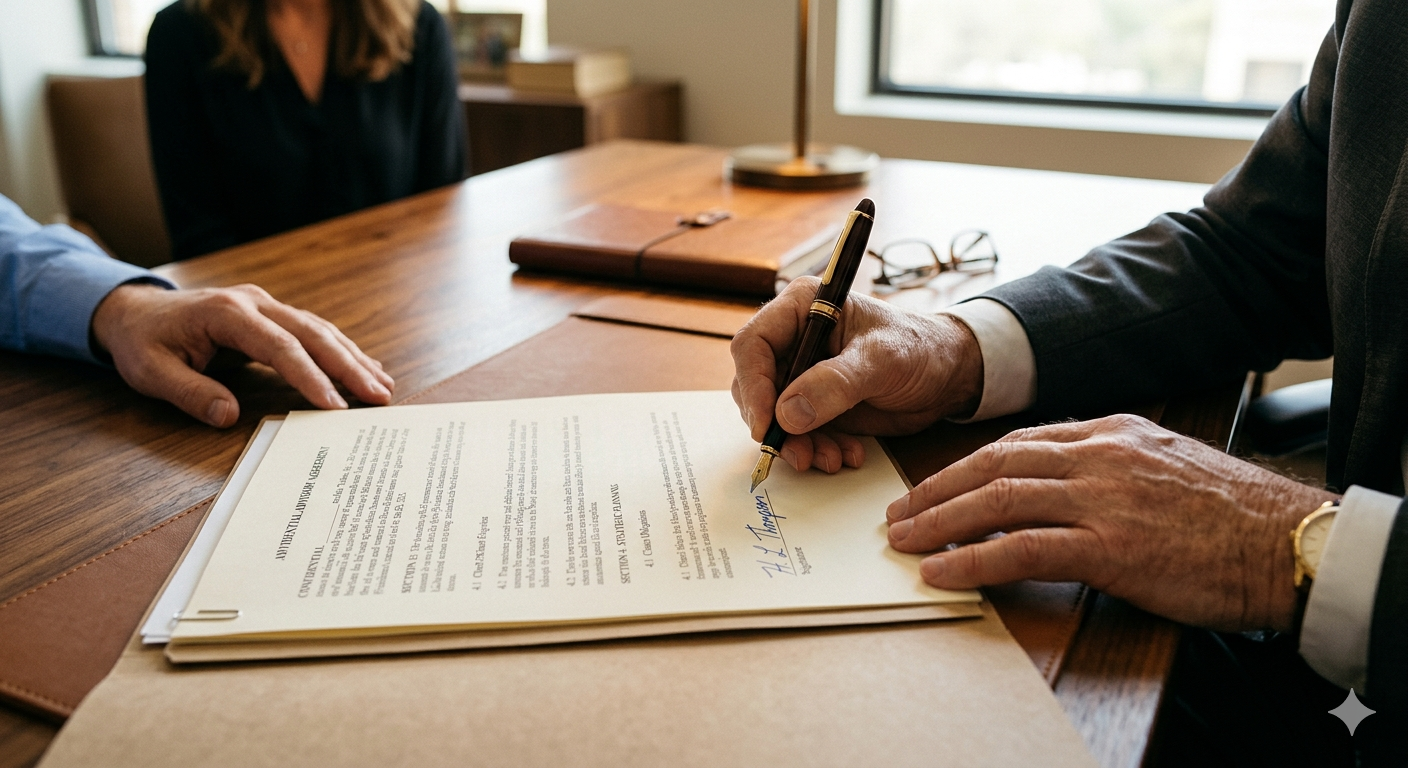 Signing an advisory engagement